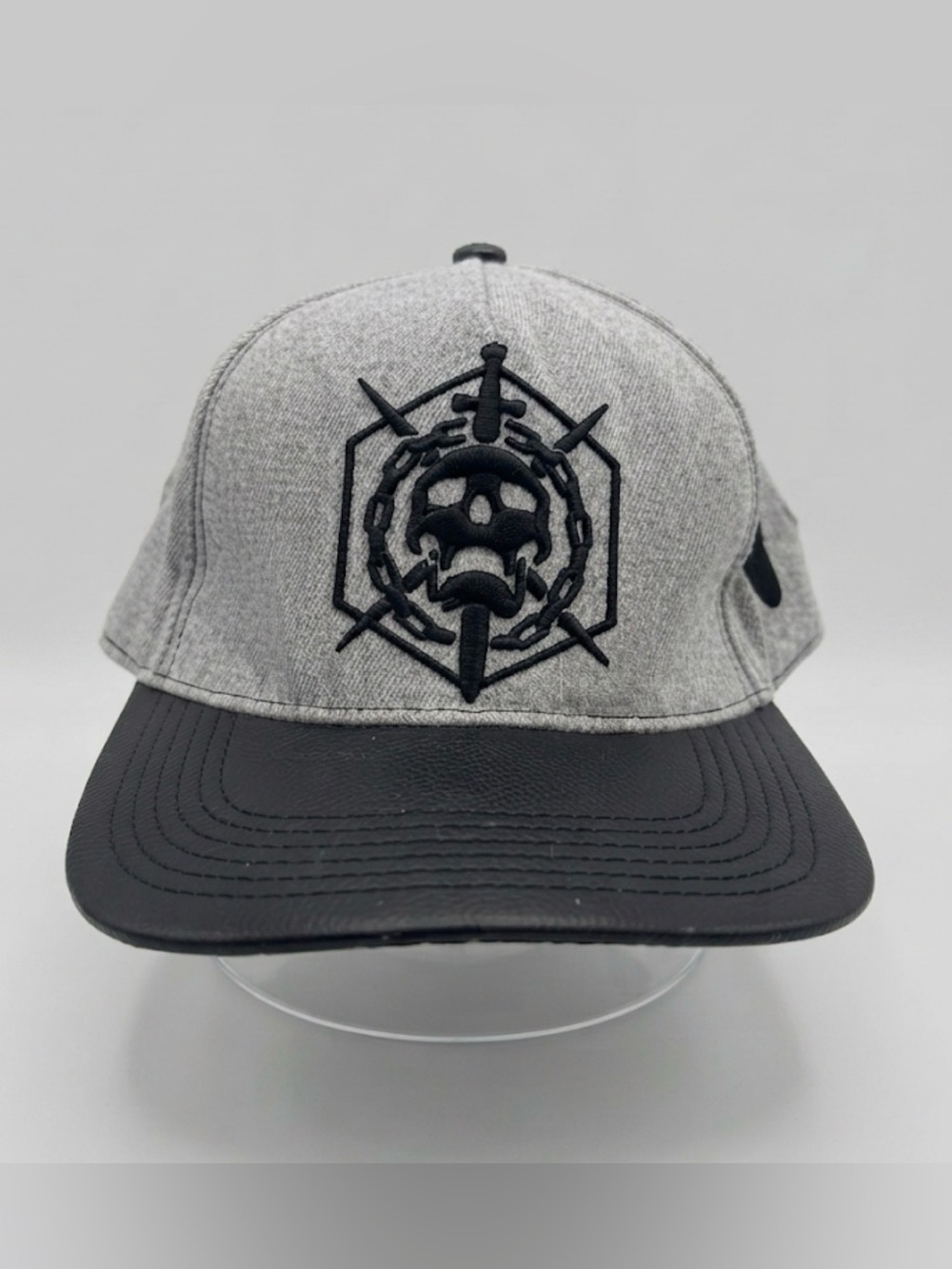 Destiny Video Game Hat Cap Bungie Logo Skull Sword Gray Black Snapback Adult